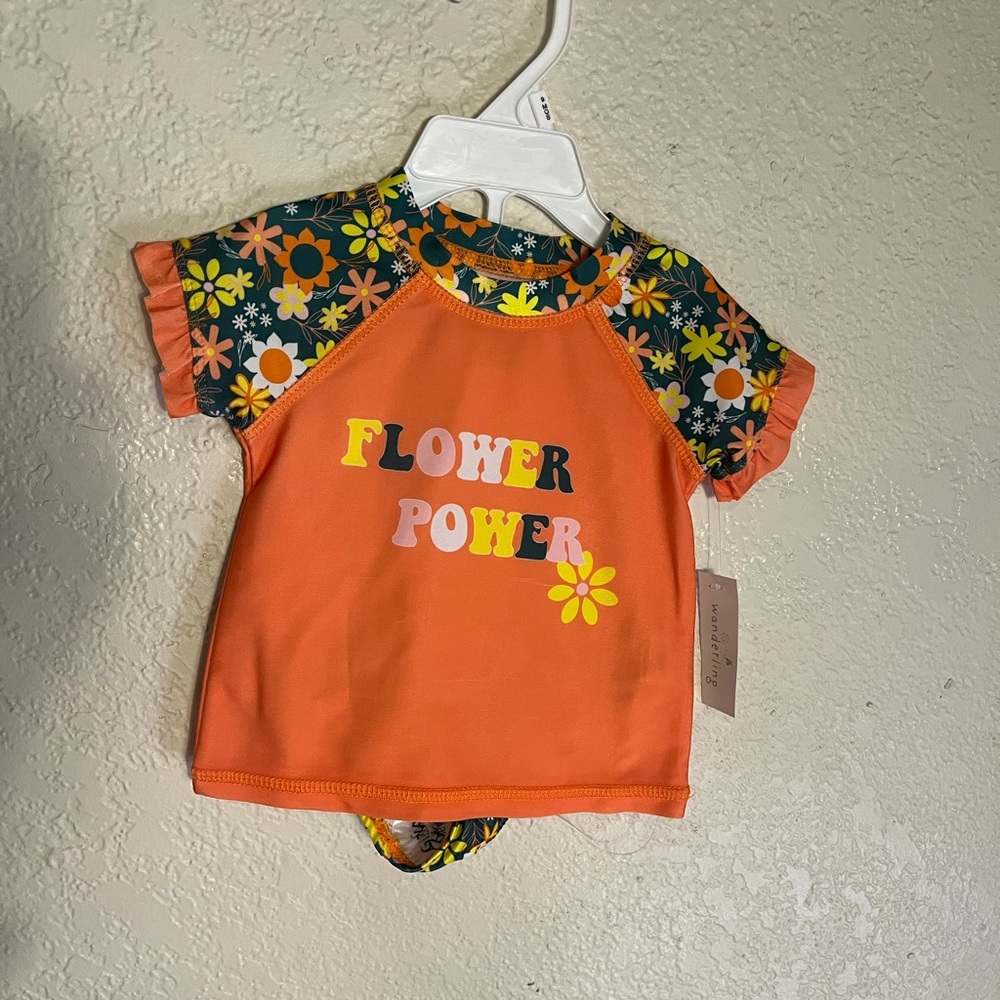 Baby girls “Flower Power” Swim Set